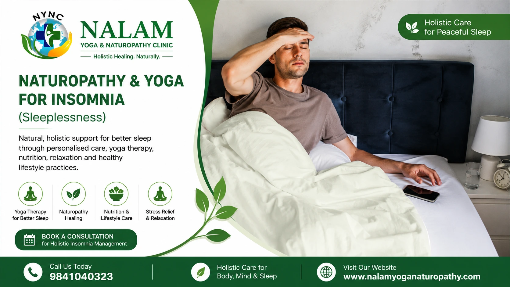 Naturopathy and Yoga for Insomnia (Sleeplessness)