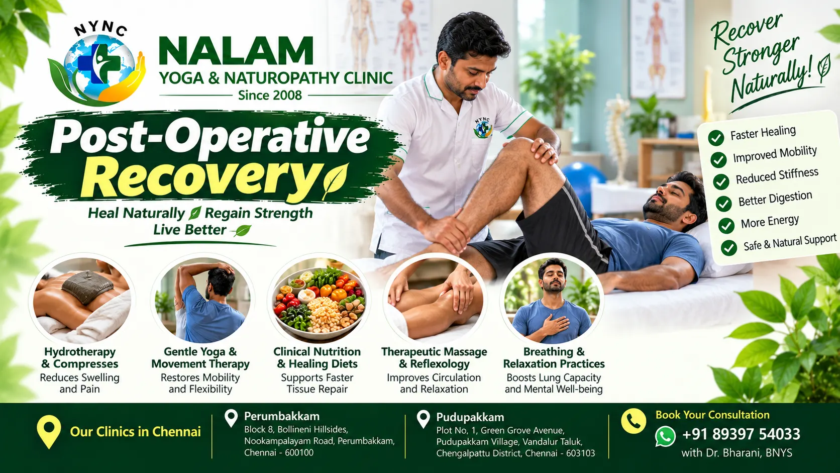 Post-Operative Care & Rehabilitation Through Naturopathy in Chennai