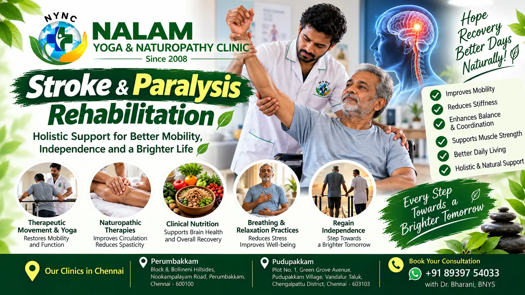 Stroke & Paralysis Supportive Care Through Yoga & Naturopathy
